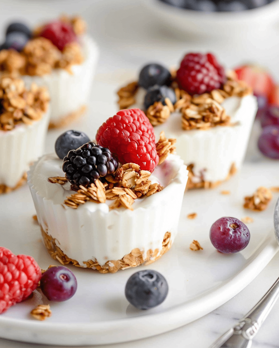 Frozen Yogurt Granola Cups