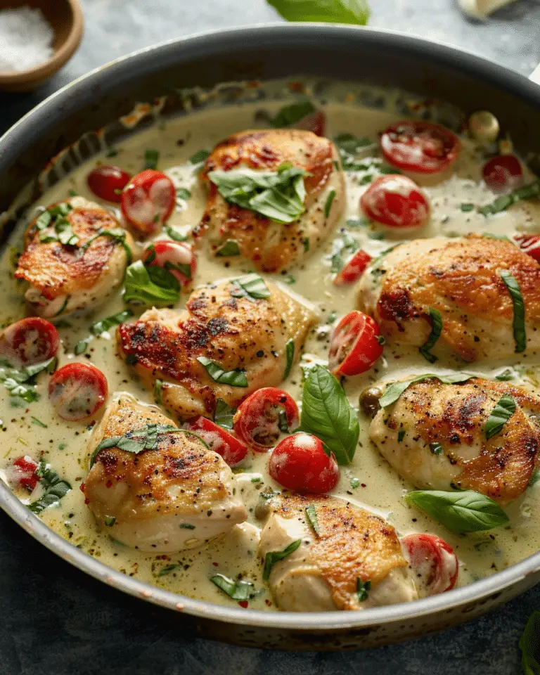 Chicken In Basil Cream Sauce