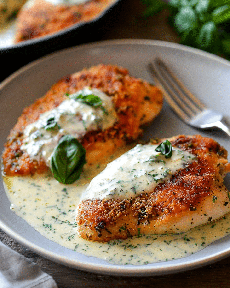 Chicken In Basil Cream Sauce