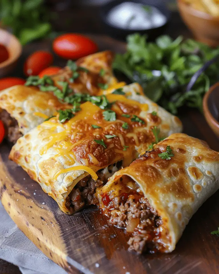 Crispy Beef and Cheese Chimichangas