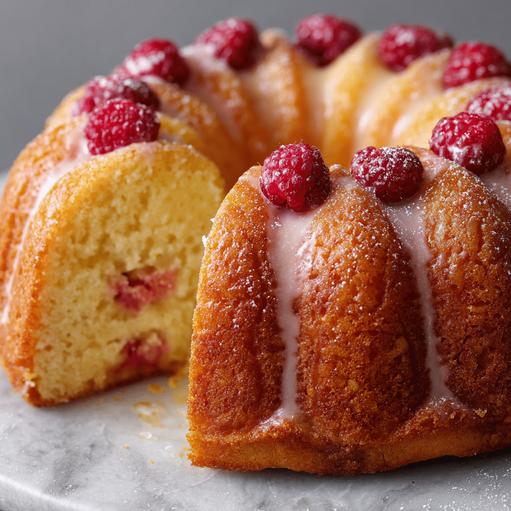 Lemon Raspberry Bundt Cake