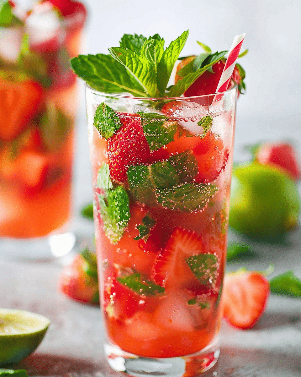 Strawberry Mojito Mocktail