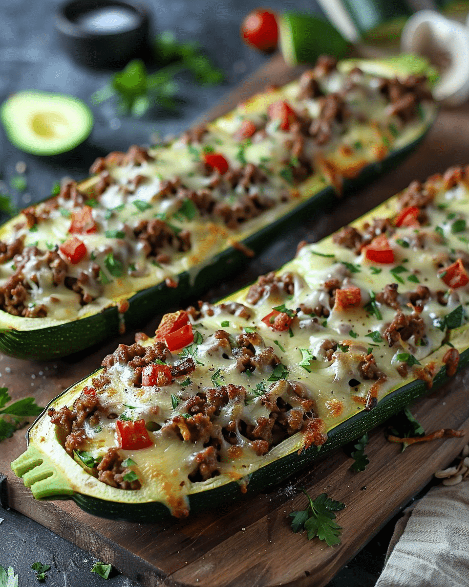 Easy Ground Beef Zucchini Boats (Healthy and Delicious)