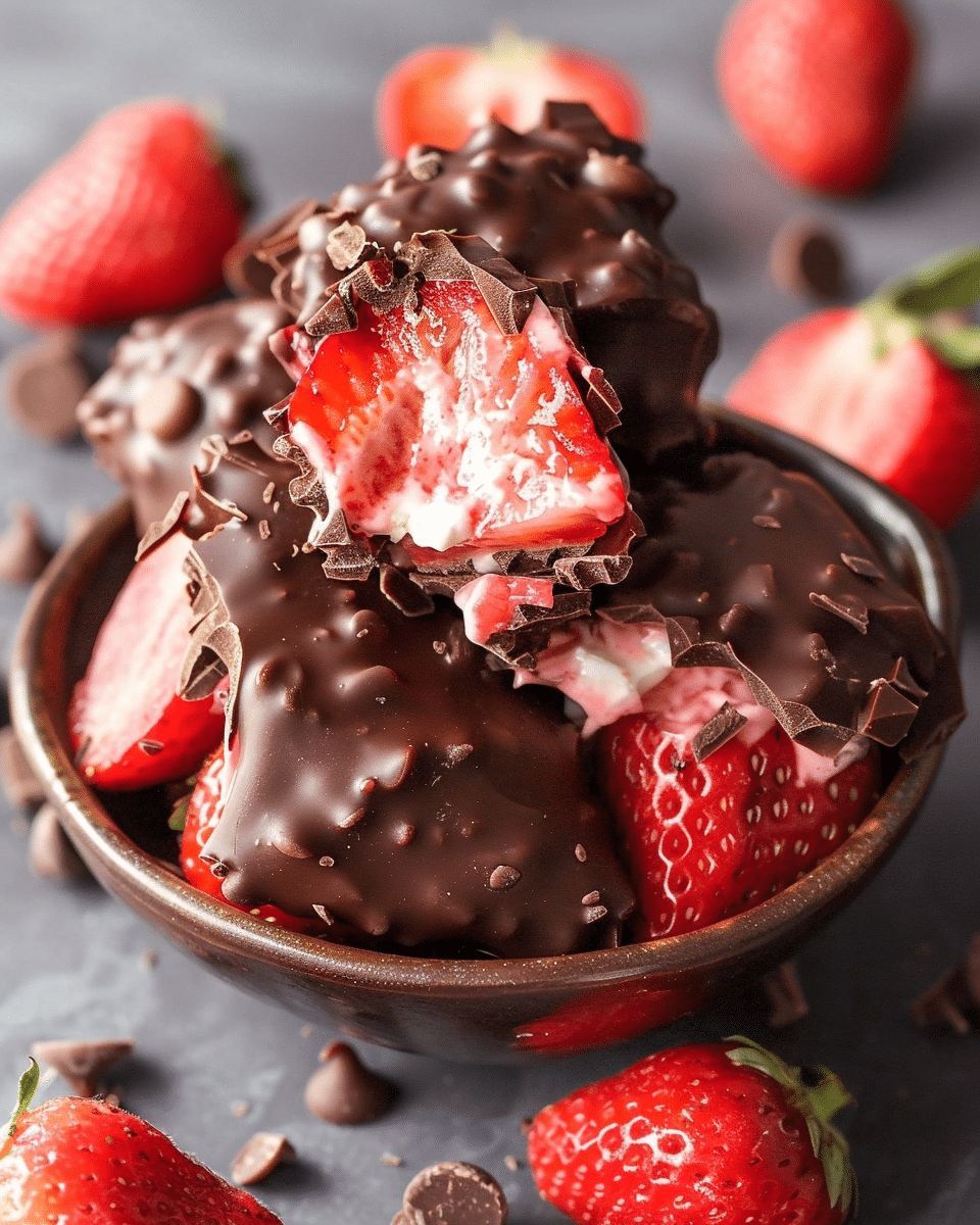 Chocolate Strawberry Yogurt Clusters (Viral Recipe!)