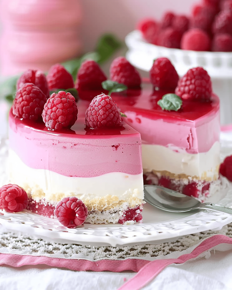 Raspberry White Chocolate Bavarois