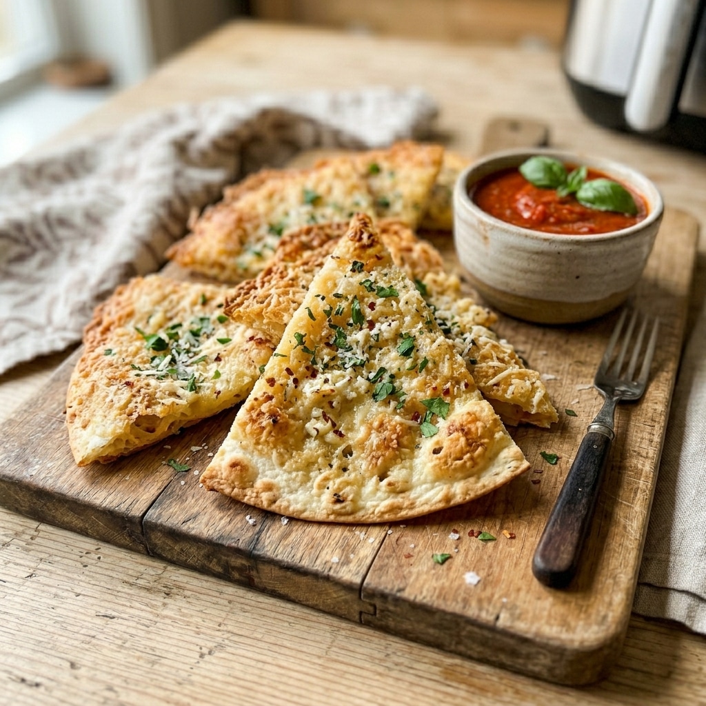 Air Fryer Tortilla Garlic Bread