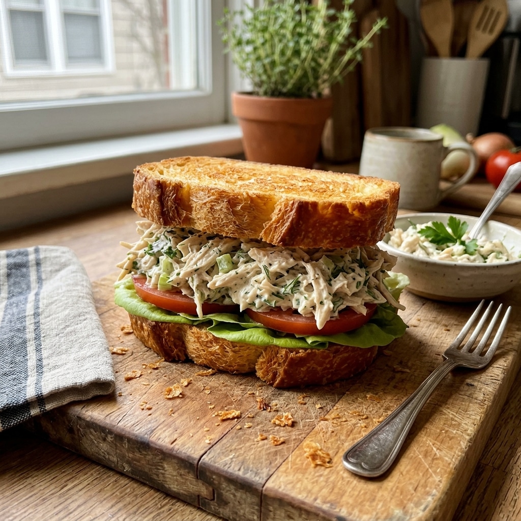 The Quick & Creamy Chicken Sandwich Perfect for Busy Afternoons or a Fast Lunch