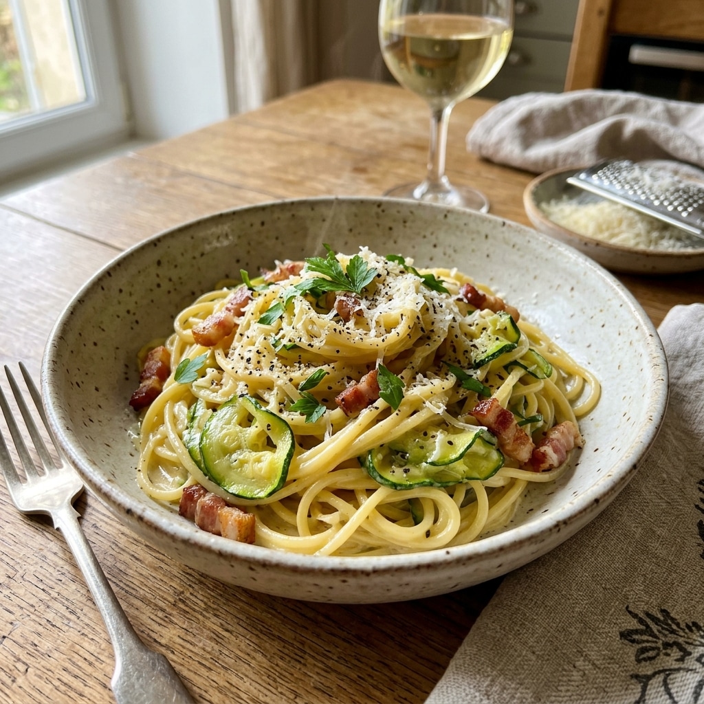 Easy and Delicious Zucchini Carbonara