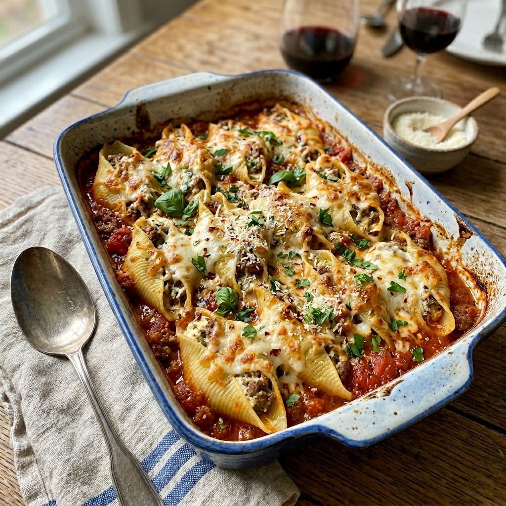 Creamy Ricotta Beef Stuffed Shells Recipe