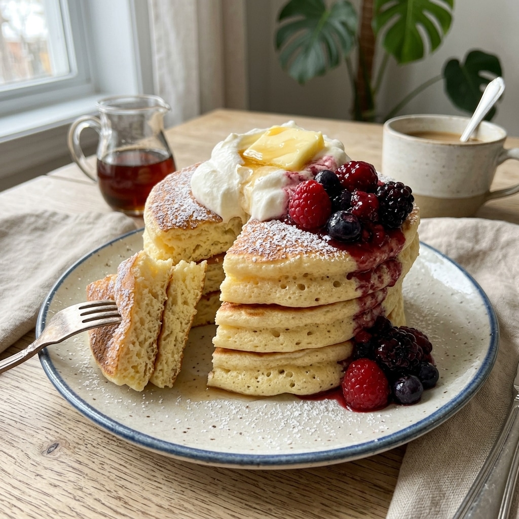Fluffy Japanese Soufflé Pancakes