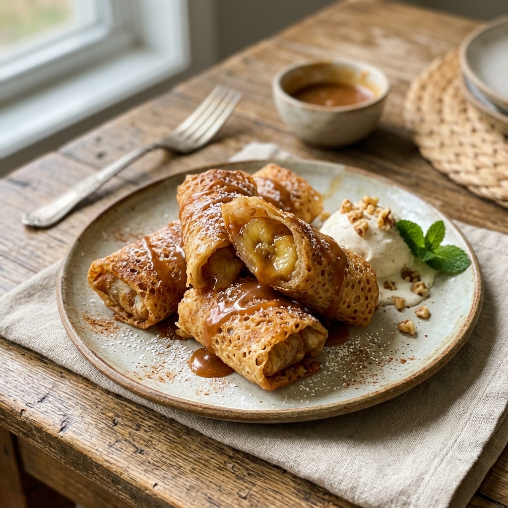 Golden Bliss Banana Rolls Dessert