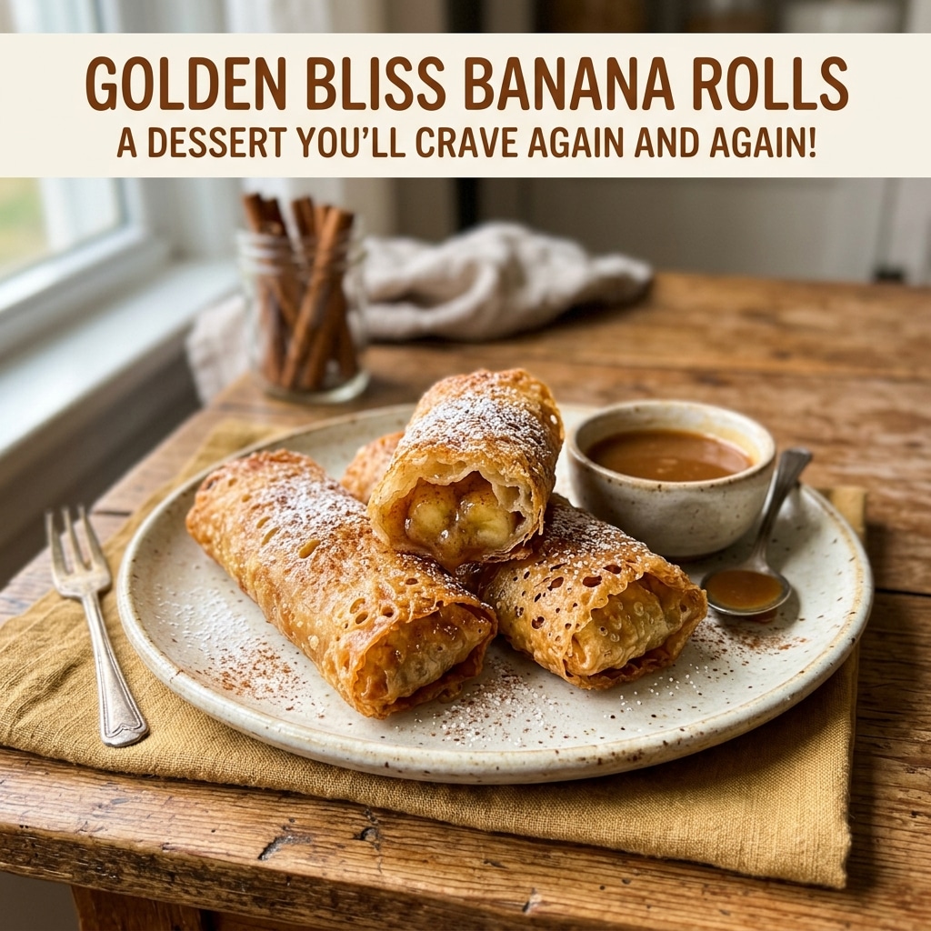 Golden Bliss Banana Rolls Dessert