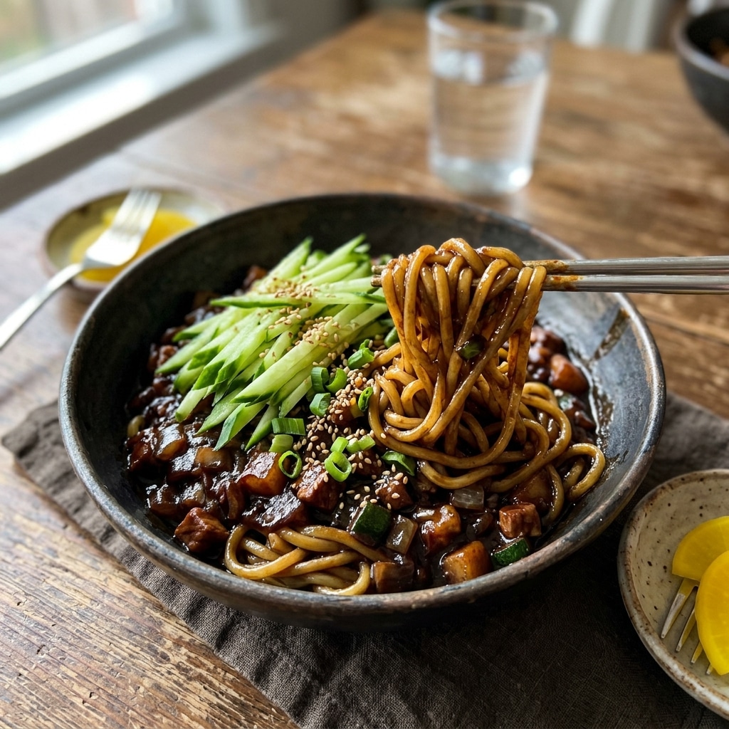 Jajangmyeon (Korean Black Bean Noodles)