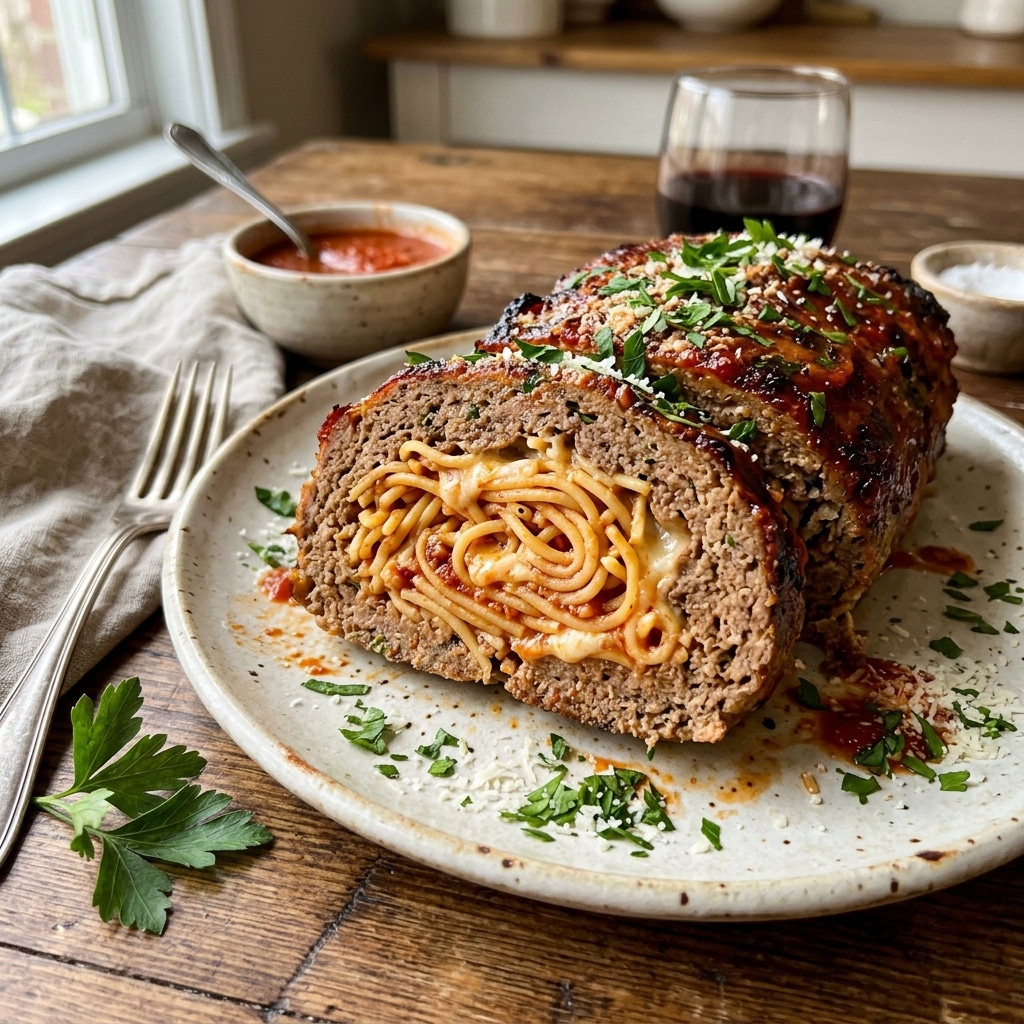 Spaghetti-Stuffed Meatloaf