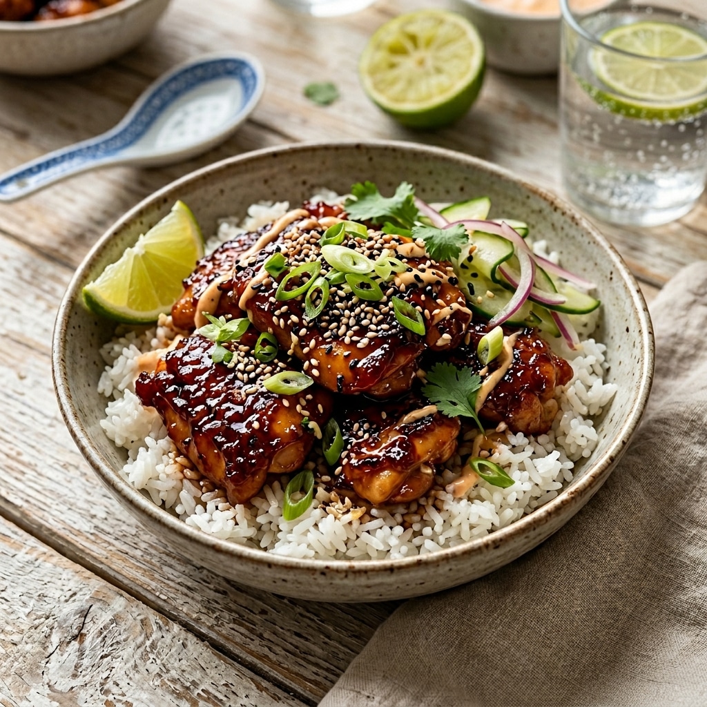Sticky Chicken Bowls
