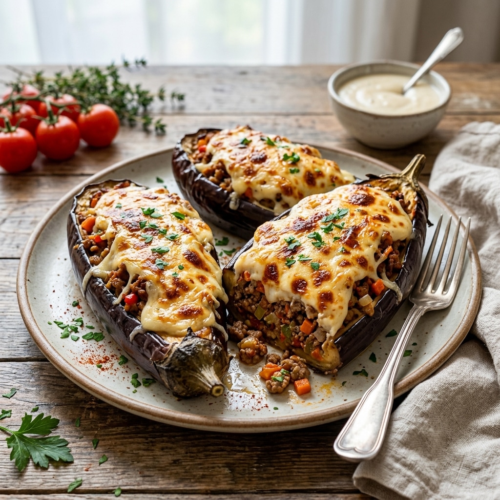 Spanish Stuffed Eggplant (Berenjenas Rellenas)