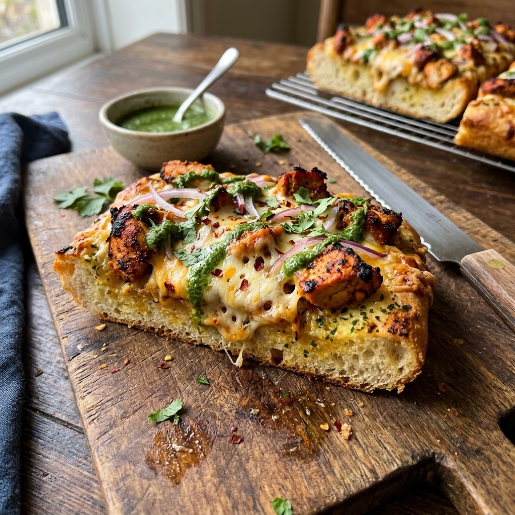 Tandoori Chicken Garlic Bread