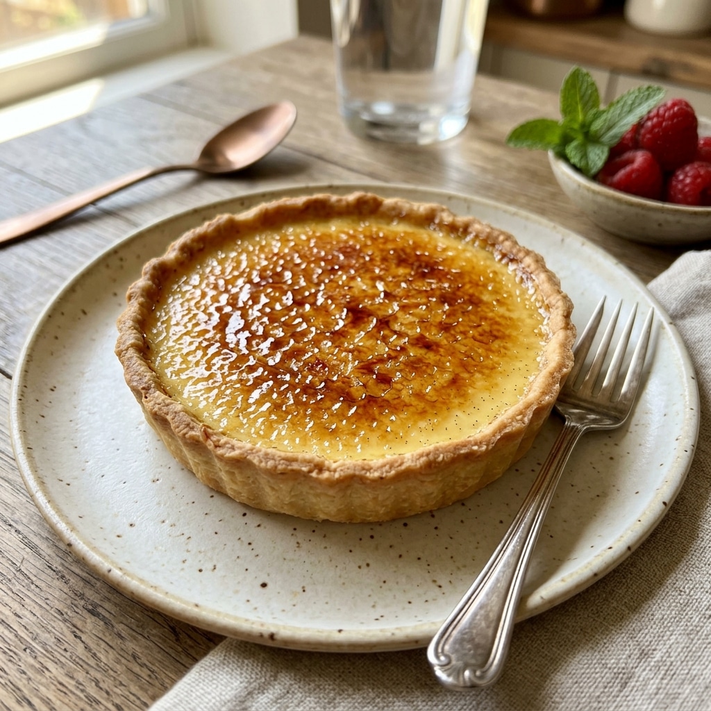 Exquisite Vanilla Crème Brûlée Tart