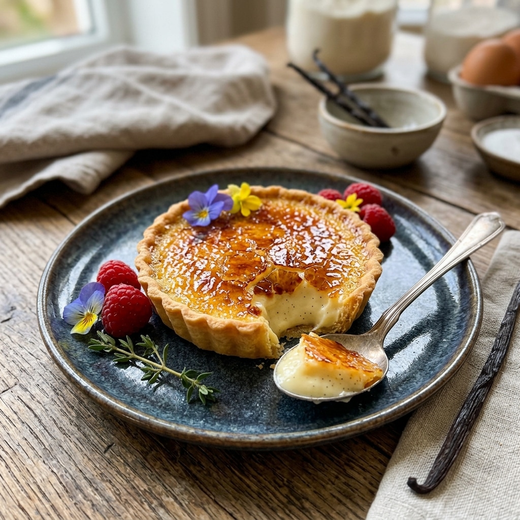 Exquisite Vanilla Crème Brûlée Tart