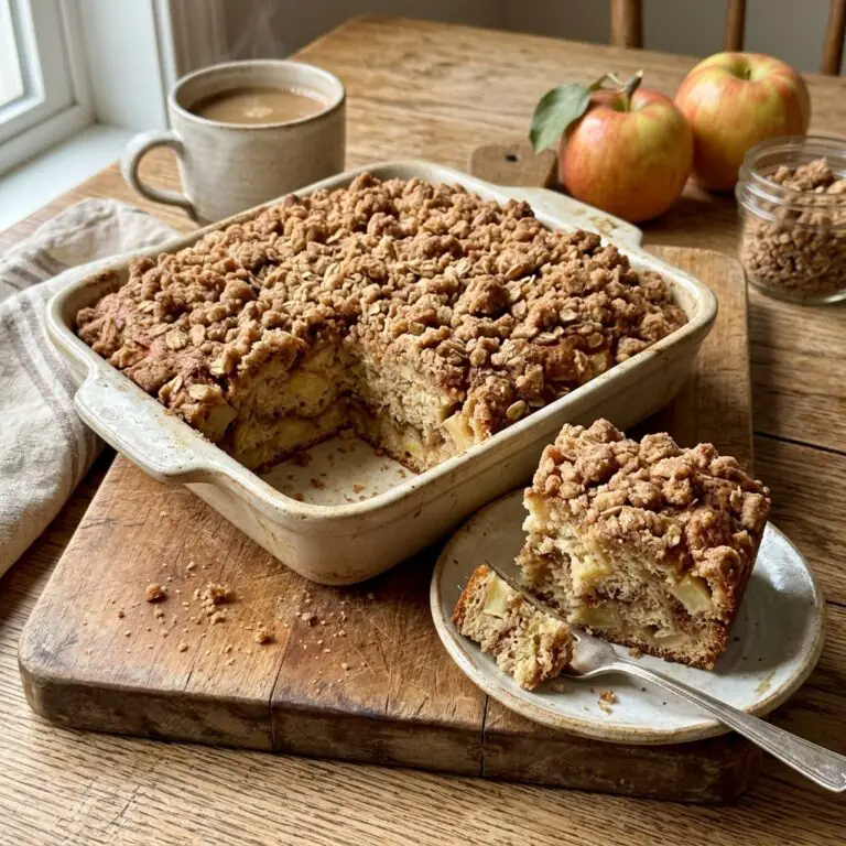 Apple Coffee Cake with Cinnamon Brown Sugar Crumb