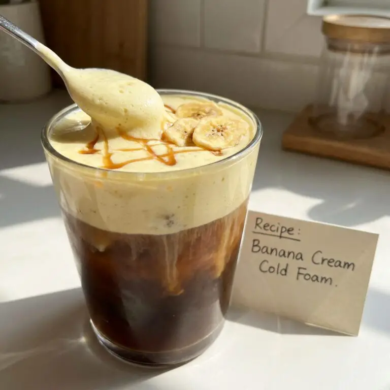 Latte with Banana Cream Cold Foam