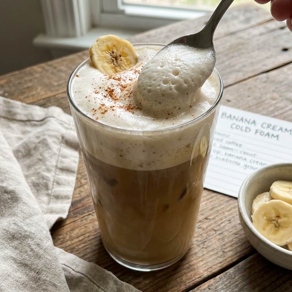 Latte with Banana Cream Cold Foam