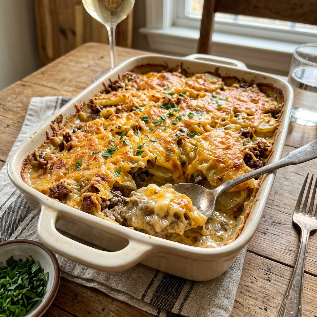 Cheesy Hamburger Potato Casserole