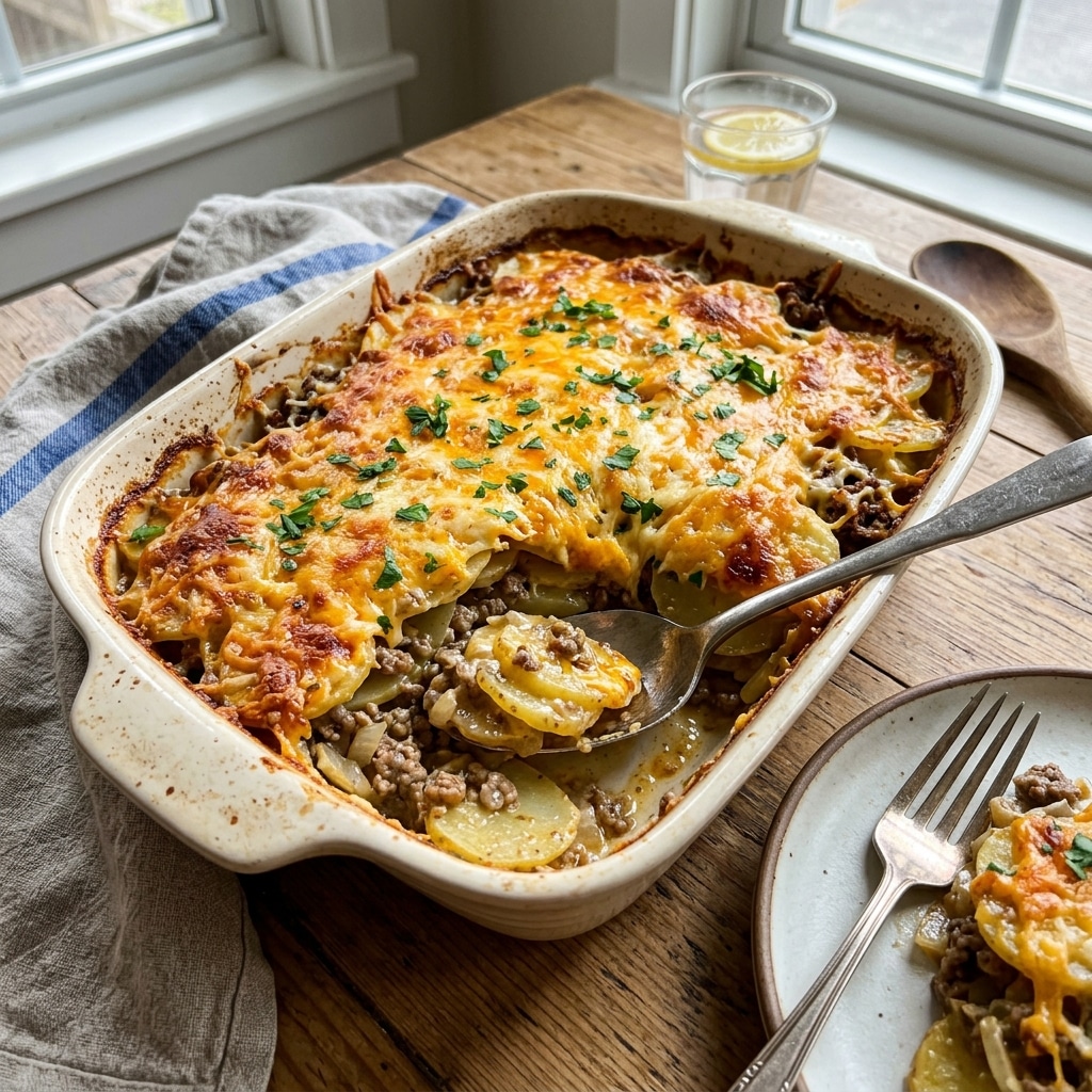 Cheesy Hamburger Potato Casserole