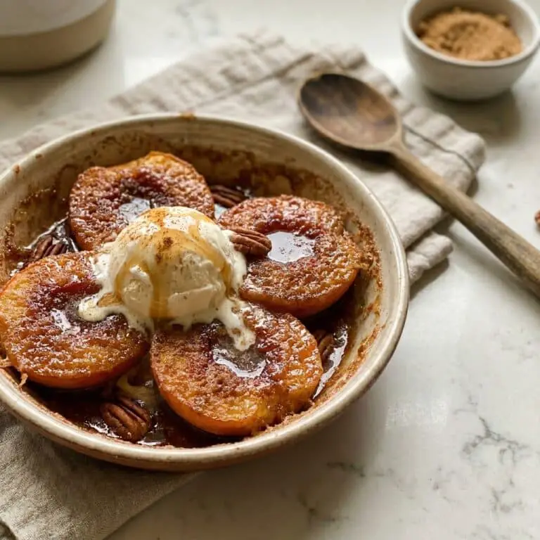Cinnamon Sugar Baked Peaches