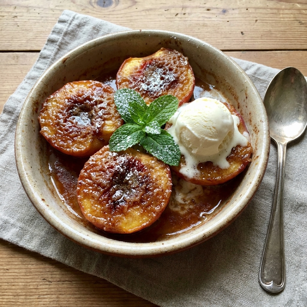 Cinnamon Sugar Baked Peaches