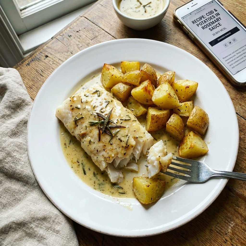 Cod & Potatoes in Rosemary Sauce