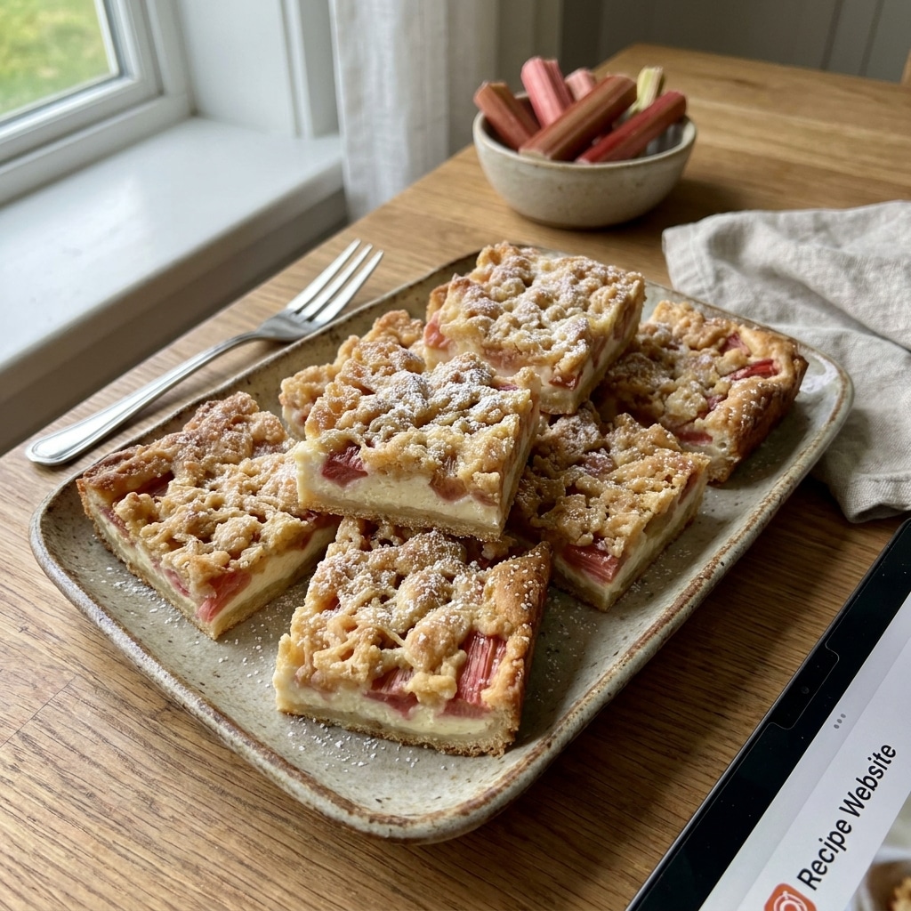 Delicious Rhubarb Cream Cheese Bars Perfect for Any Celebration