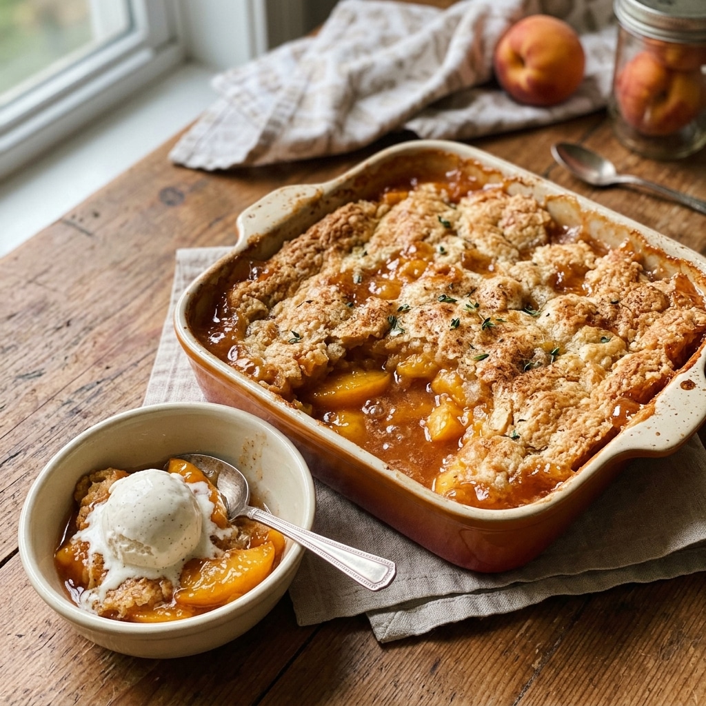 Vegan Peach Cobbler