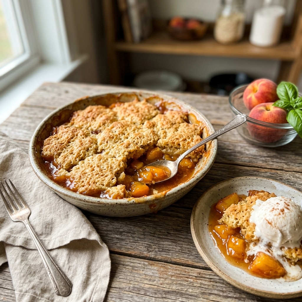 Vegan Peach Cobbler