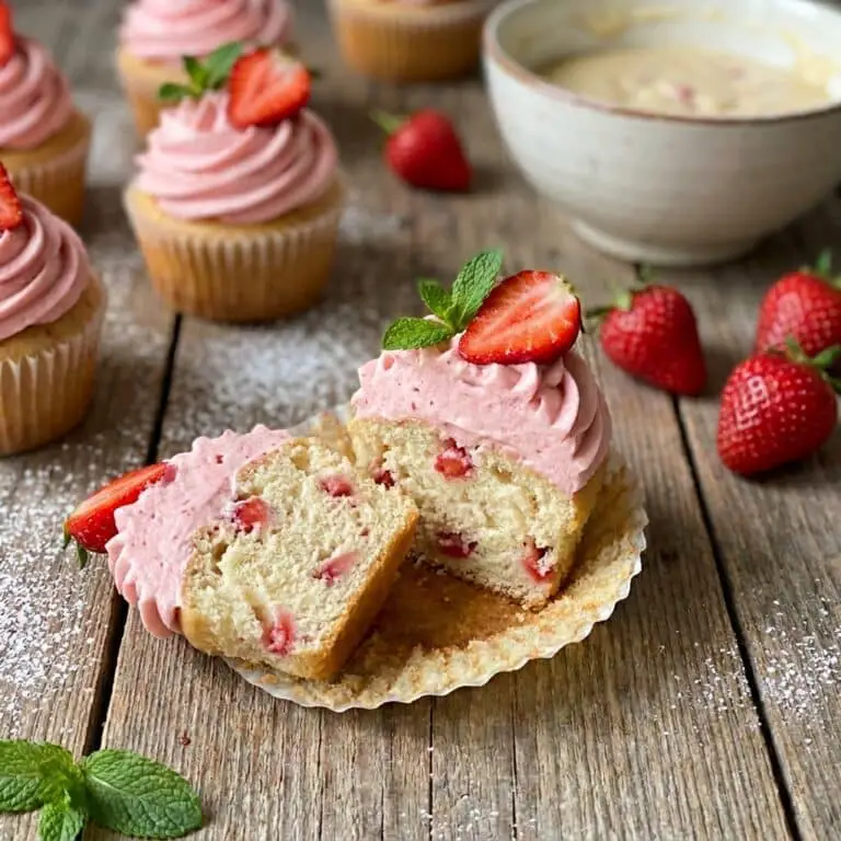 Fresh Strawberry Cupcakes