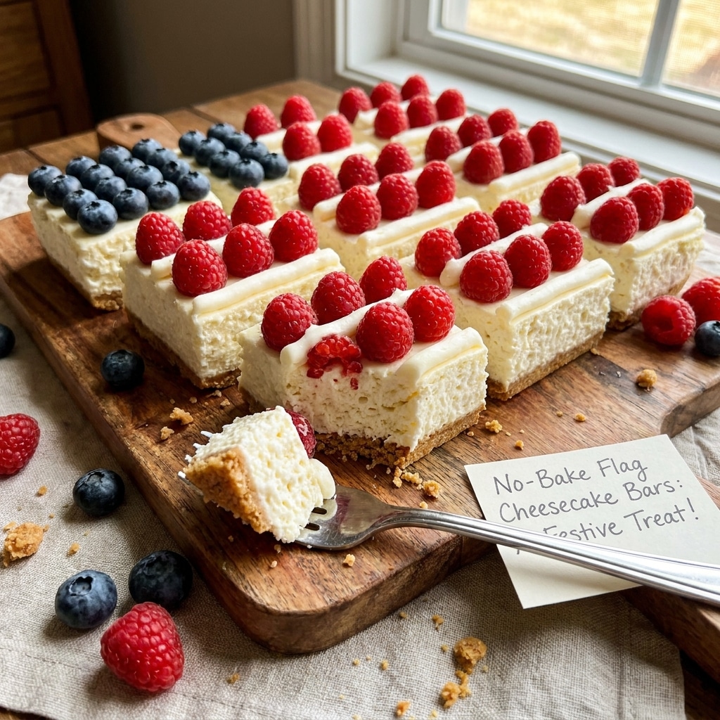 No-Bake Flag Cheesecake Bars: A Festive Treat!