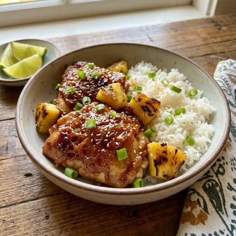 Easy Pineapple Chicken Rice Bowl