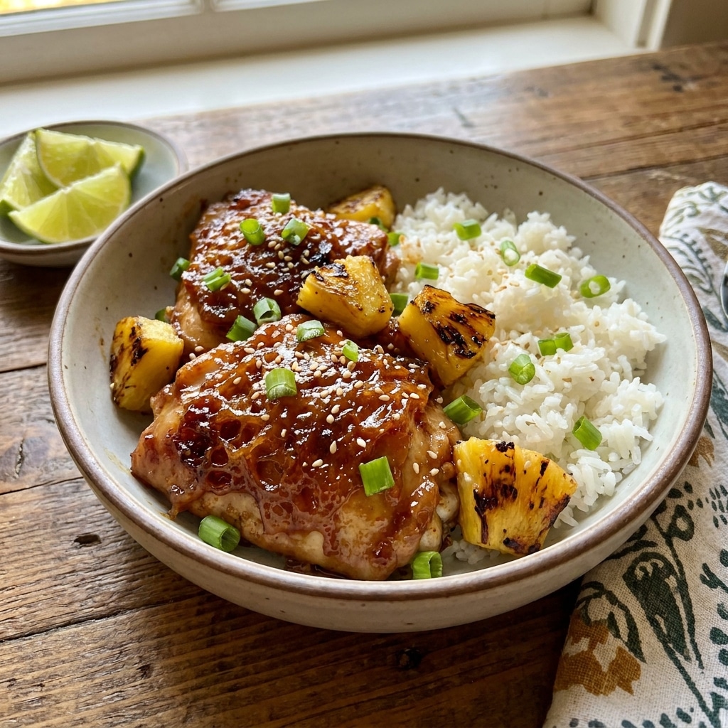 Easy Pineapple Chicken Rice Bowl