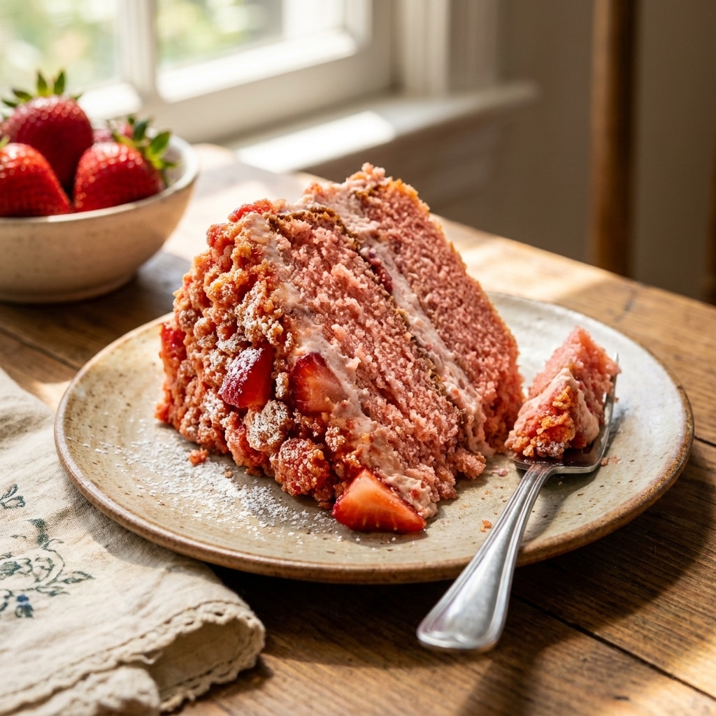 Strawberry Crunch Cake Recipe