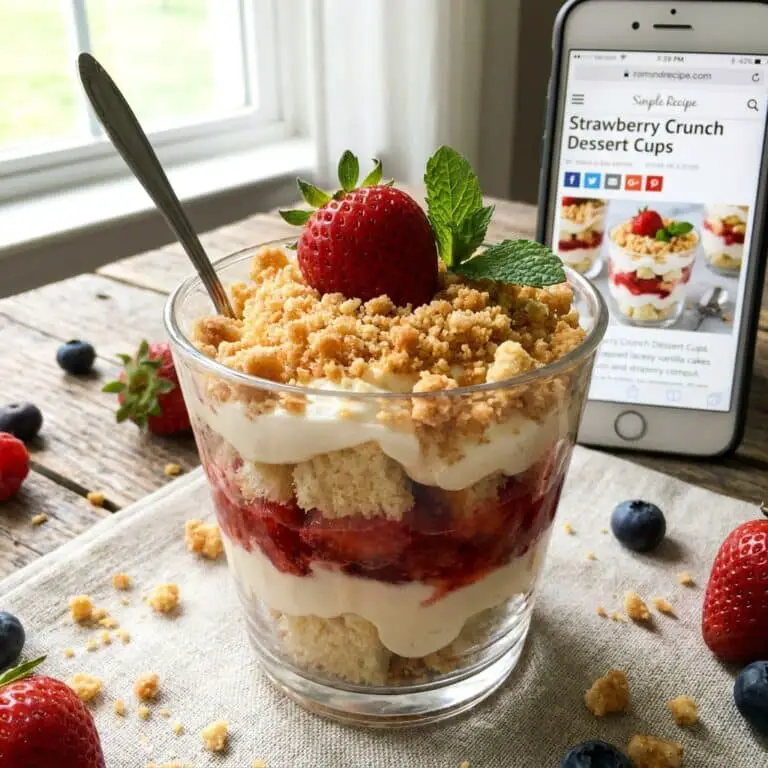 Strawberry Crunch Dessert Cups