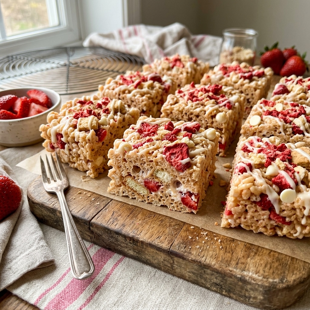 Strawberry Shortcake Rice Krispie Treats