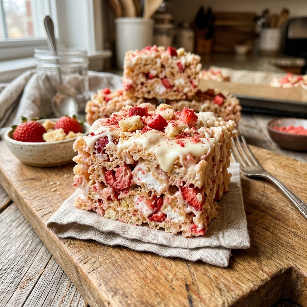 Strawberry Shortcake Rice Krispie Treats
