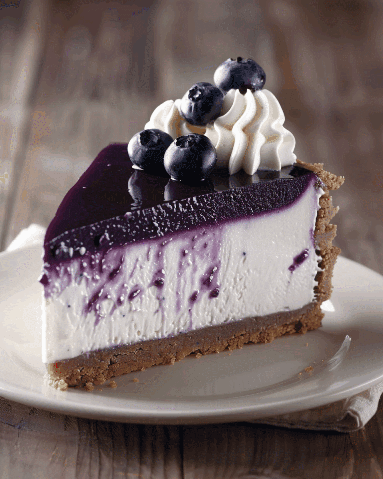 No Bake Blueberry Cheesecake