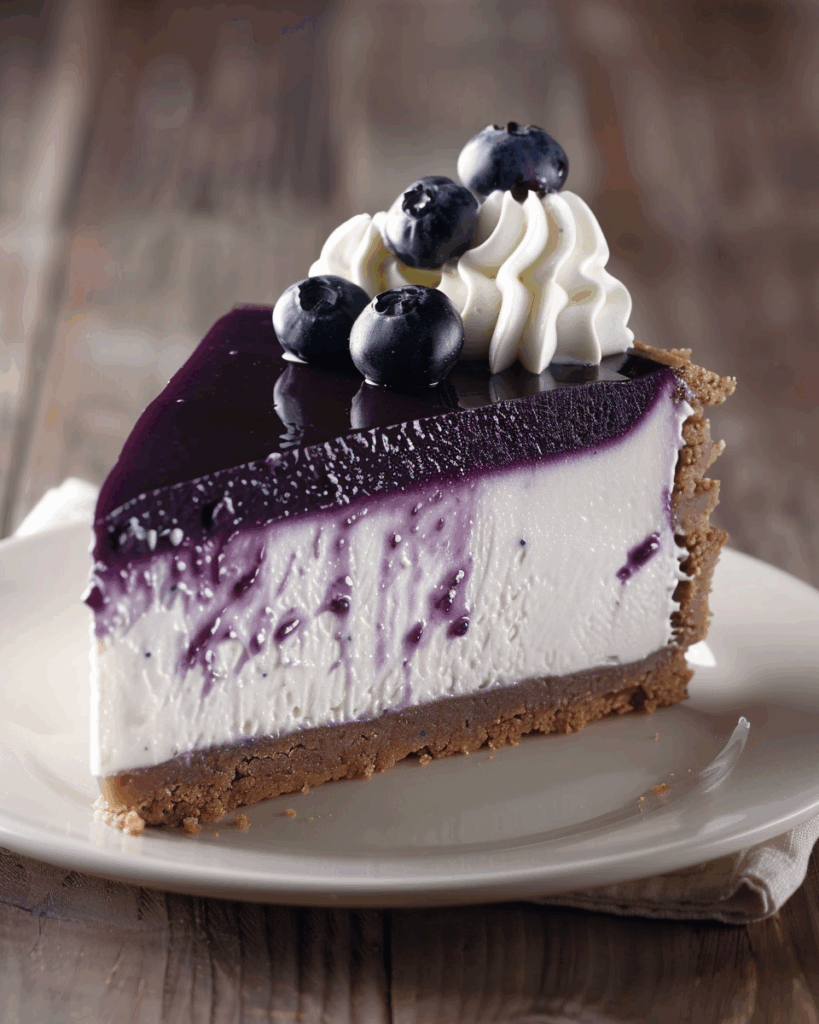 No Bake Blueberry Cheesecake