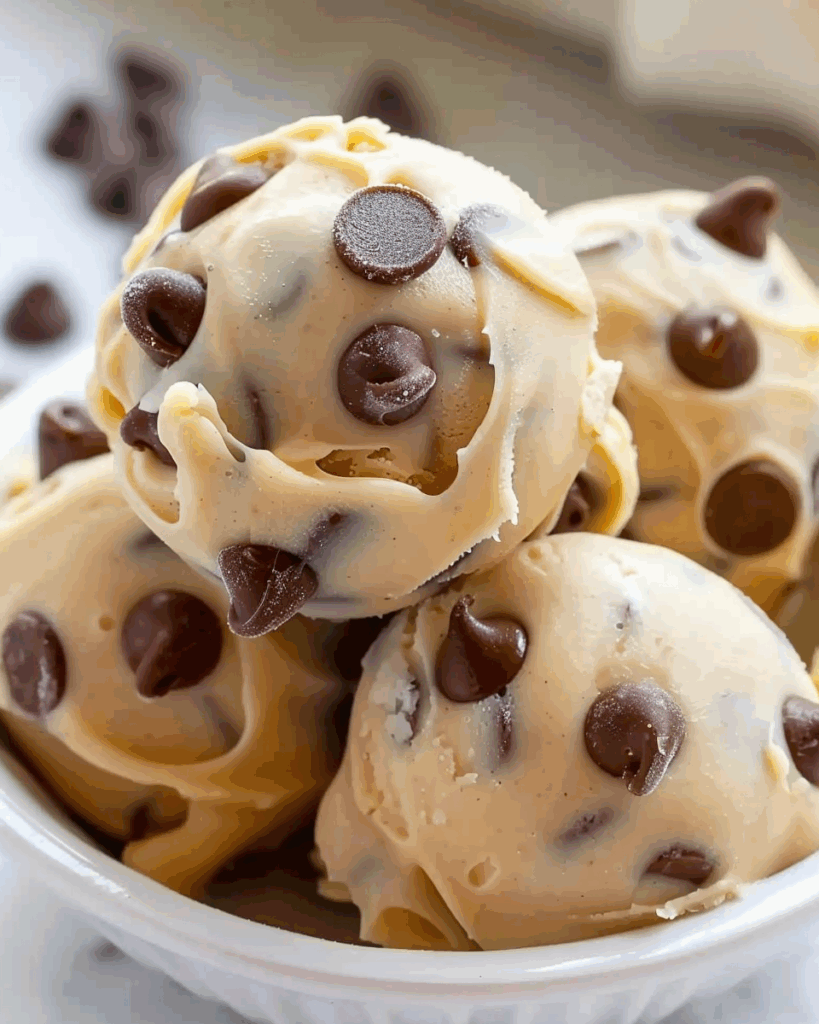 Frozen Greek Yogurt Peanut Butter Bites with Chocolate Chips