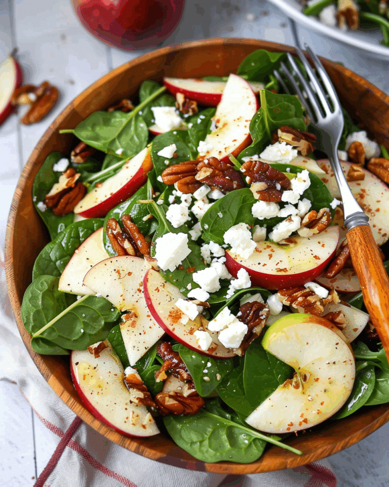 Apple Feta Spinach Salad