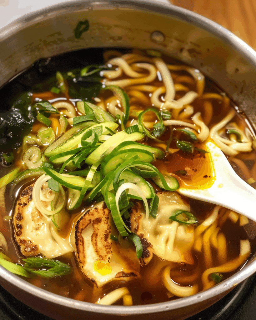 Gyoza Soup (Japanese Dumpling Soup)