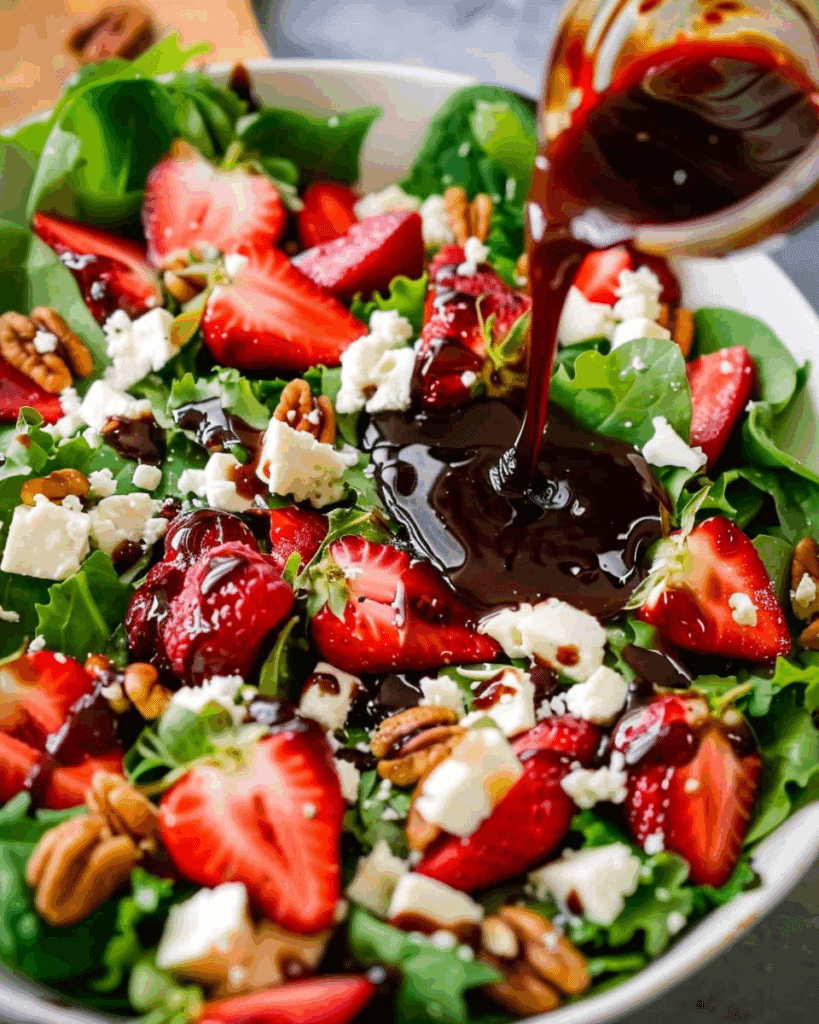 Spinach Strawberry Salad with Pecans