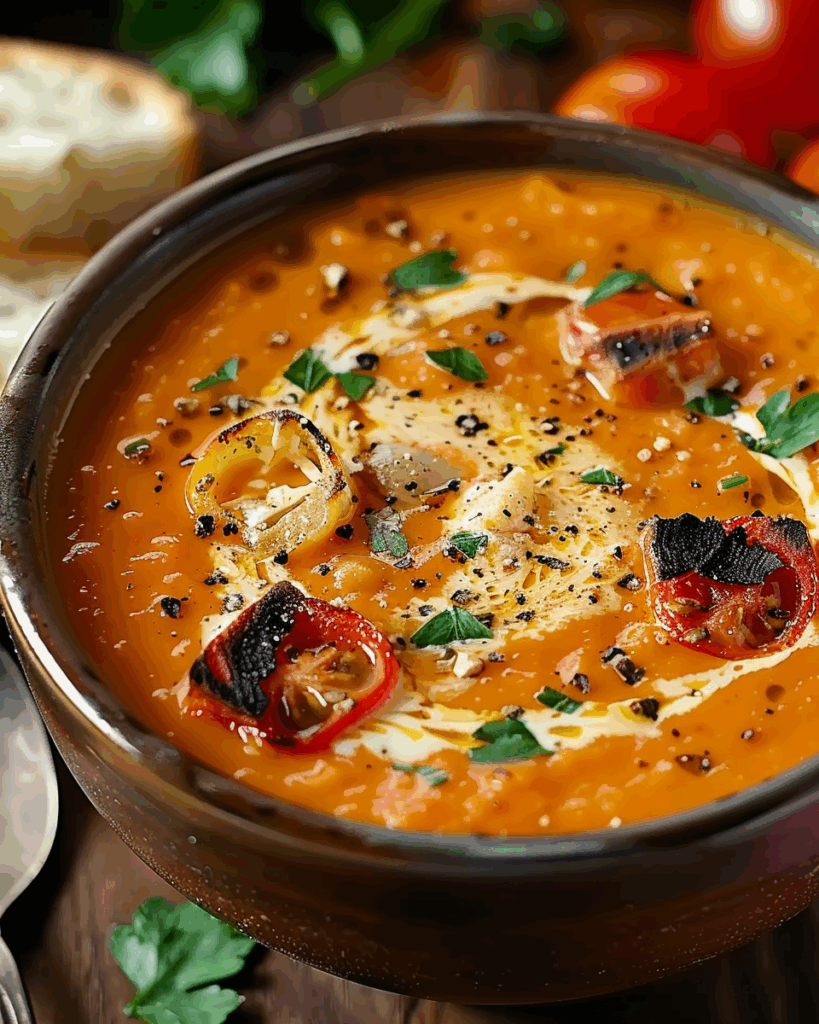 Creamy Roasted Garlic Tomato Soup