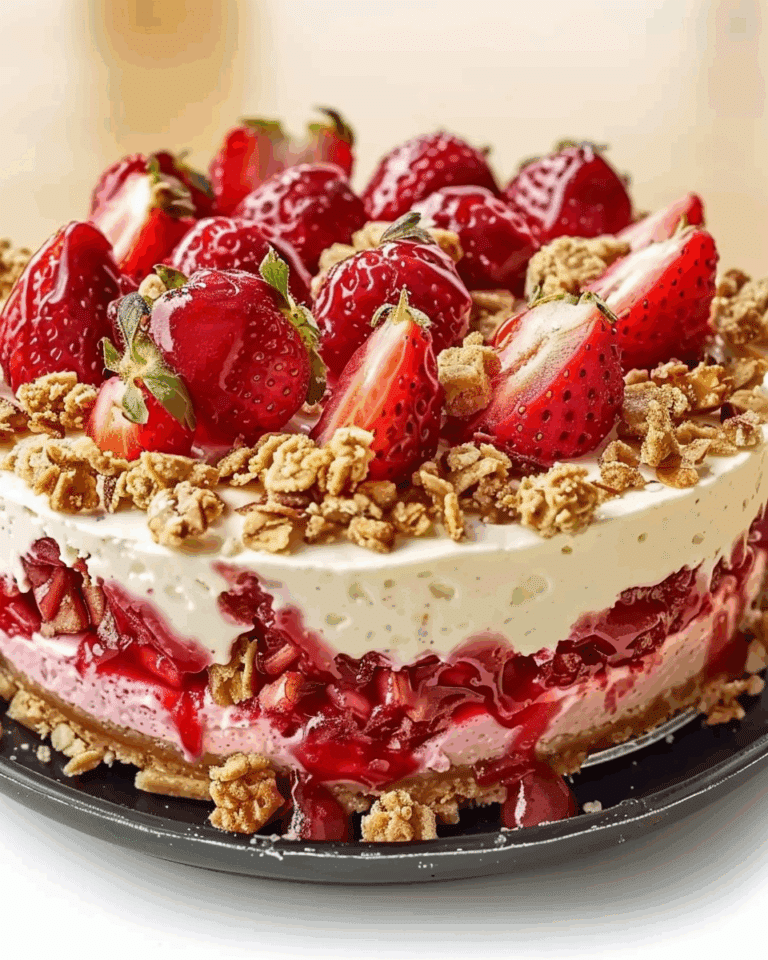 Berrylicious Strawberry Crunch Cheesecake